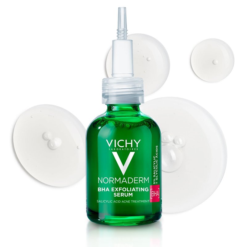 Vichy Normaderm BHA Exfoliating Serum, Salicylic Acid Acne Treatment for Face, Formulated with 4% Glycolic Acid, Gentle Face Exfoliator Clears Blackheads & Acne Blemishes, 1.01 Fl. Oz
