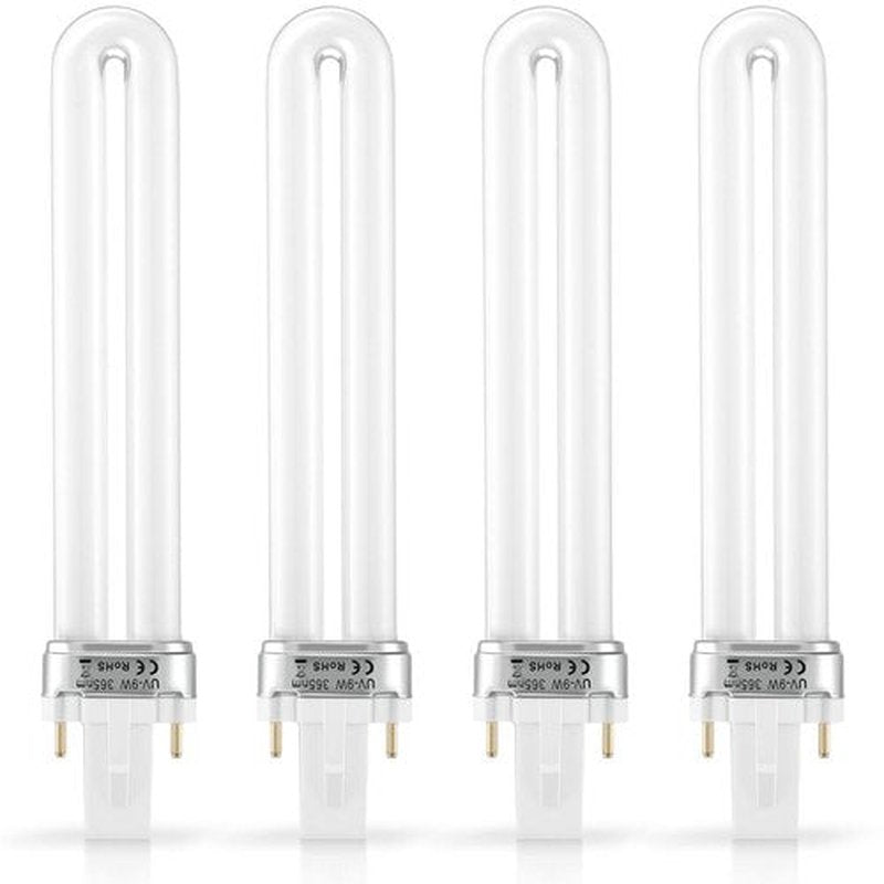 IMIKEYA 4pcs Nail Dryer Lamp Bulbs Tube Replacement 9W 365nm UV Bulb Light Bulb for Nail Art Gel Curing Drying Light Manicure Tool for DIY Lamp Light