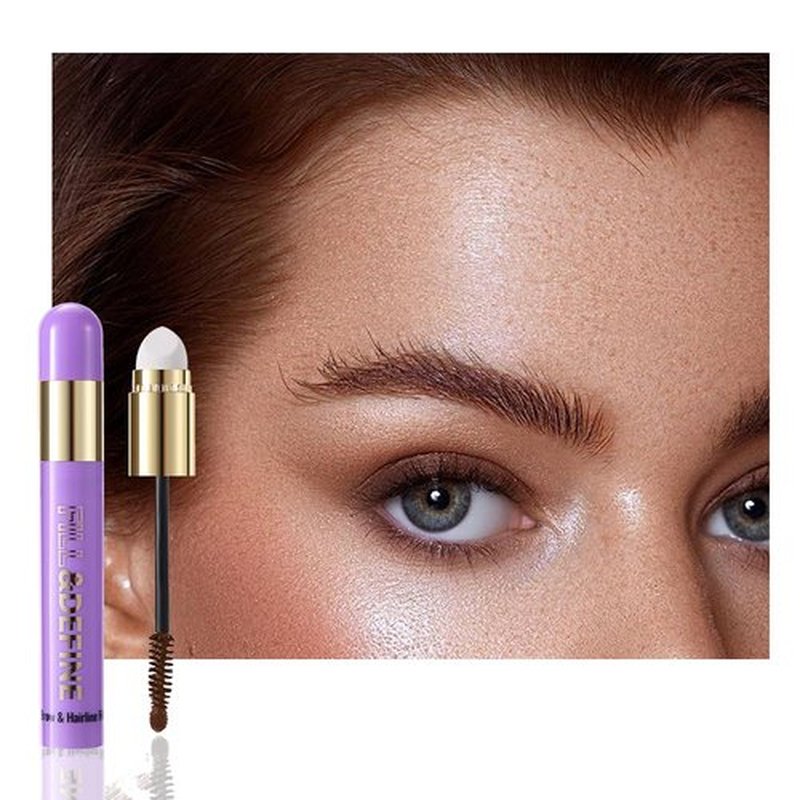 JUAAZIN 3 In 1 Hair Color Concealer Stick - Temporary Gray Hair Cover Up, Root Touch Up Hair Mascara with Precision Applicator, Waterproof Long Lasting for Eyebrows Beard Hairline 05# Red Brown