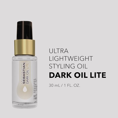 Sebastian Professional Dark Oil Lite - Ultra Light Styling Hair Oil | 1 Fl Oz for Smooth, Shiny Hair