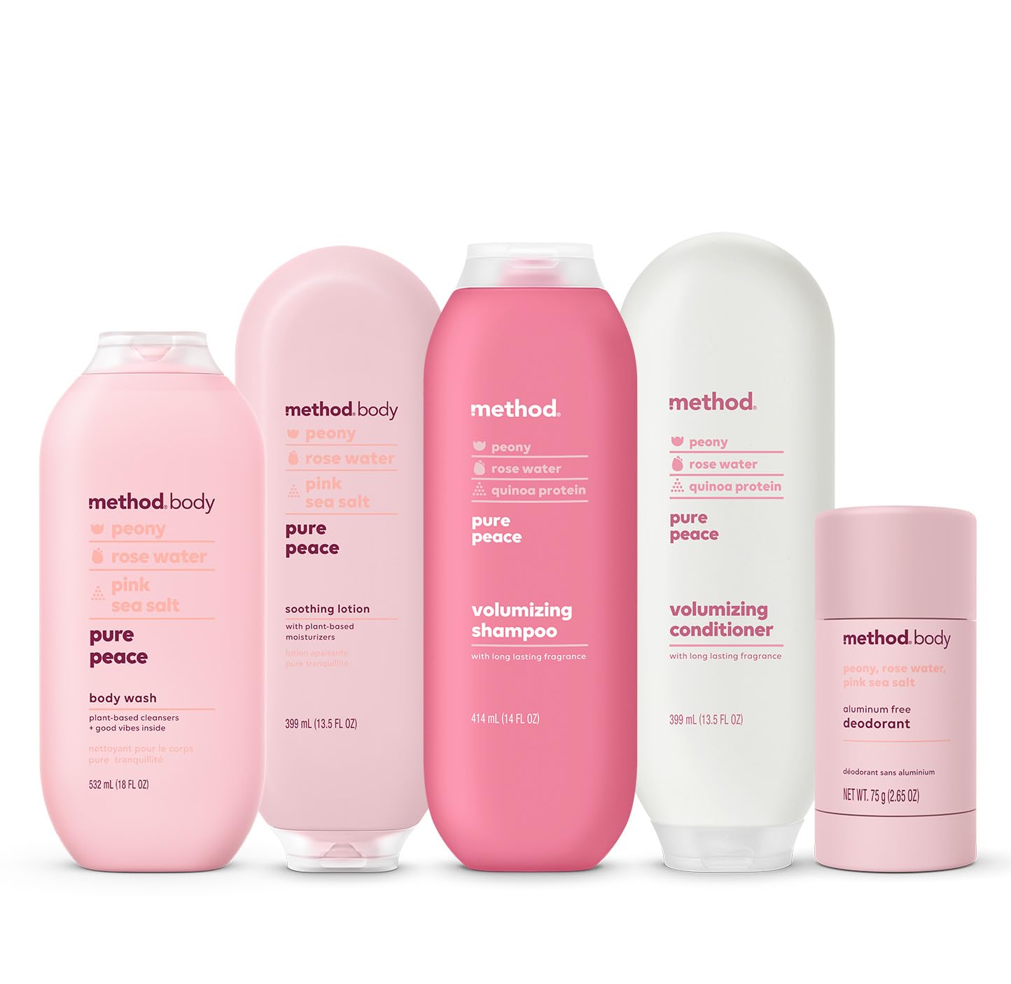 Method Daily Lotion, Pure Peace, Moisturizer for 24 Hours of Hydration, 13.5 Fl Oz (Pack of 1)