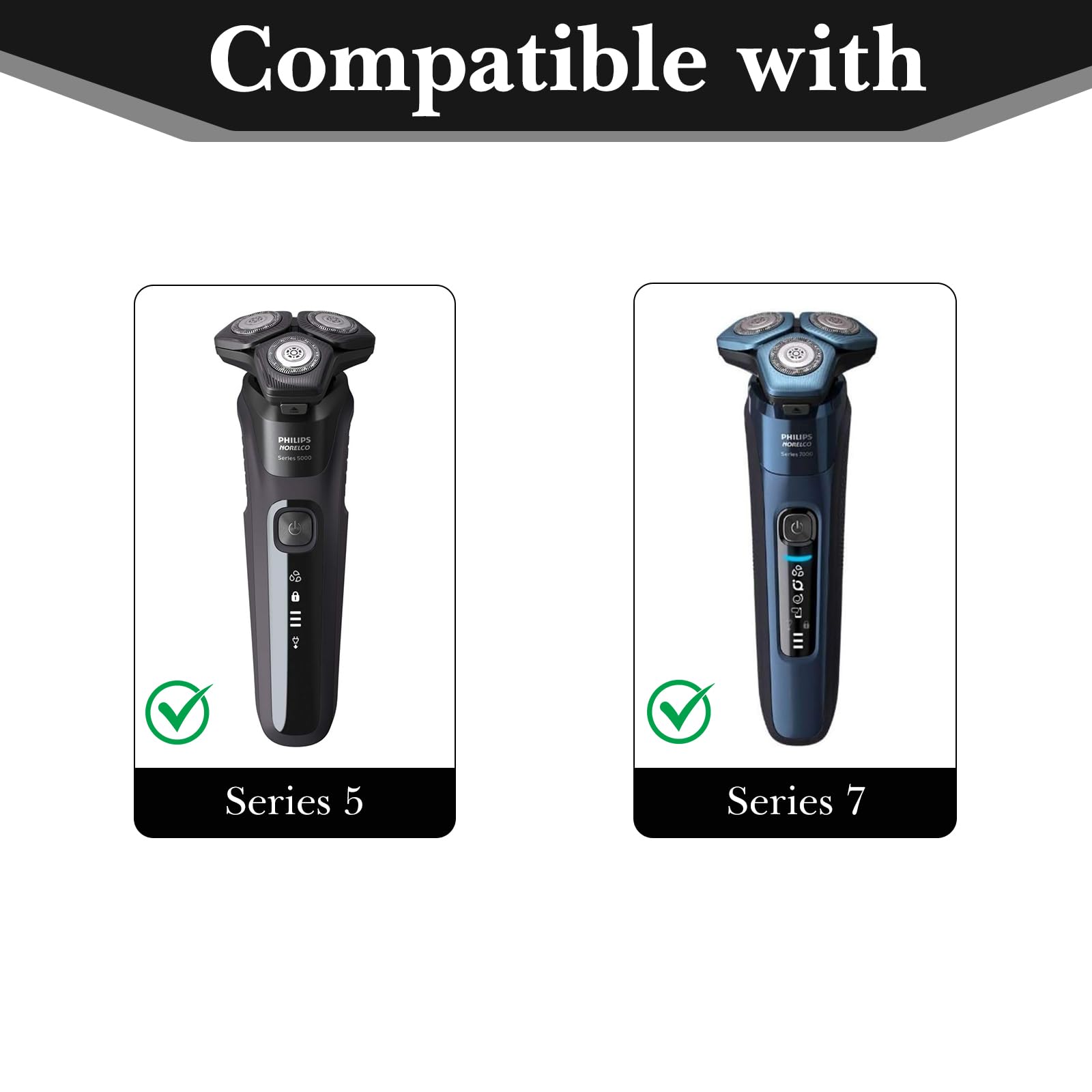 Linkidea Shaver Travel Case Compatible with Philips Norelco 5000 7000 & Braun Series 3, Portable Hard Shell Organizer with Mesh Pocket, Electric Shaver Carrying Case for Travel Business