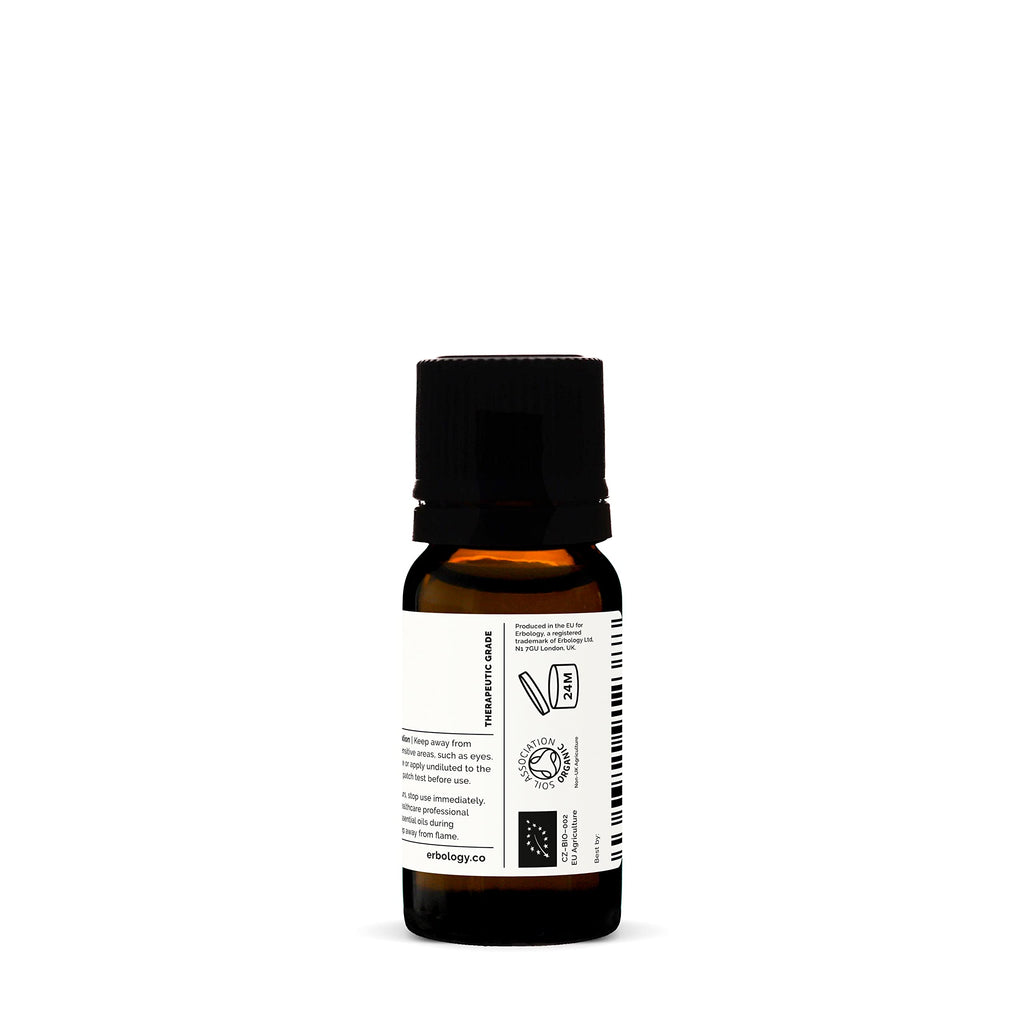Erbology Organic Pure Bergamot Essential Oil 0.34 fl oz - Cleansing & Uplifting - Small Batch - Sustainably Sourced Straight from Farm in Italy