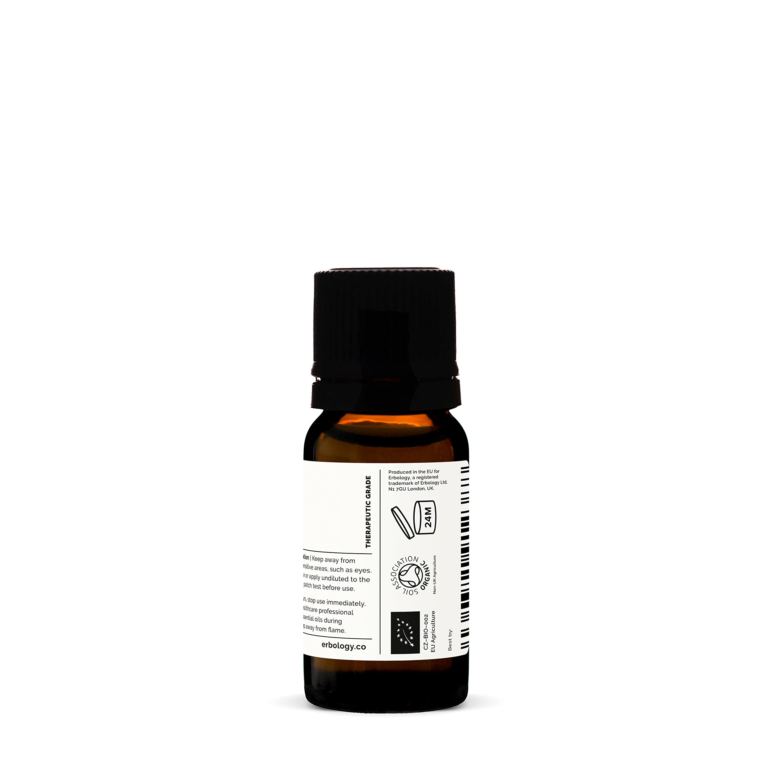 Erbology Organic Pure Bergamot Essential Oil 0.34 fl oz - Cleansing & Uplifting - Small Batch - Sustainably Sourced Straight from Farm in Italy