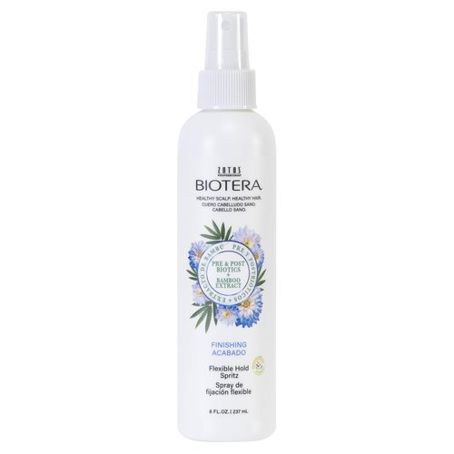 BIOTERA Finishing Flexible Hold Spritz Spray | Instant Texture | Maintains Volume & Shape| Microbiome Friendly | Vegan & Animal Test Free | Paraben Free | Color-Safe | 8 Fl Oz