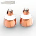 Eyebrow Hair Remover Replacement Heads Compatible for Finishing Flawless Facial Hair Removal Tool for Women Smooth, with Cleaning Brush, Rose Gold (RoseGold-2pcs)