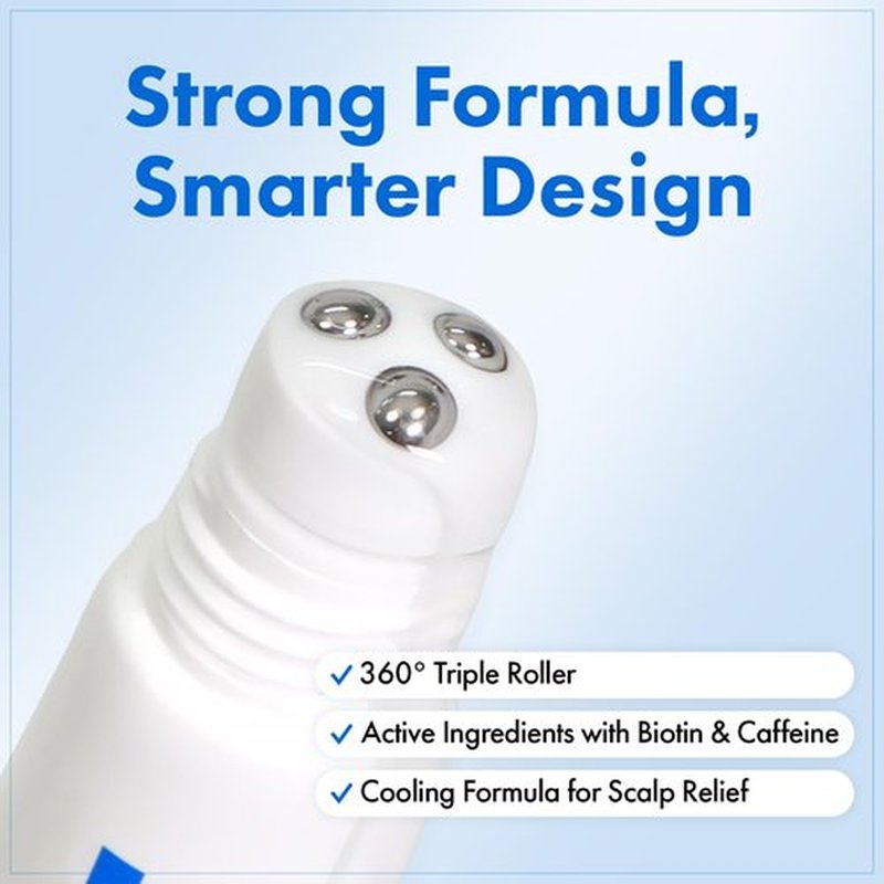 TOSOWOONG Real Relief Rolling Serum, Hair Growth Serum Roll On with Biotin, Caffeine, Panthenol, Menthol, Soothes Itchy, Flaky Scalp, Non-Greasy, Lightweight, Korean Skincare, 20ml / 0.67 fl. oz.