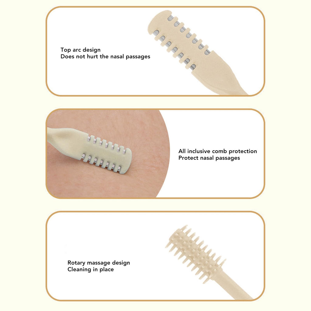 Srliya 24Pcs Nasal Hair Cutter, 360 Degree Rotating Nose Hair Trimmer Multifunction Nose Hair Plucker, Double Sided Manual Trimmer for Women and Men