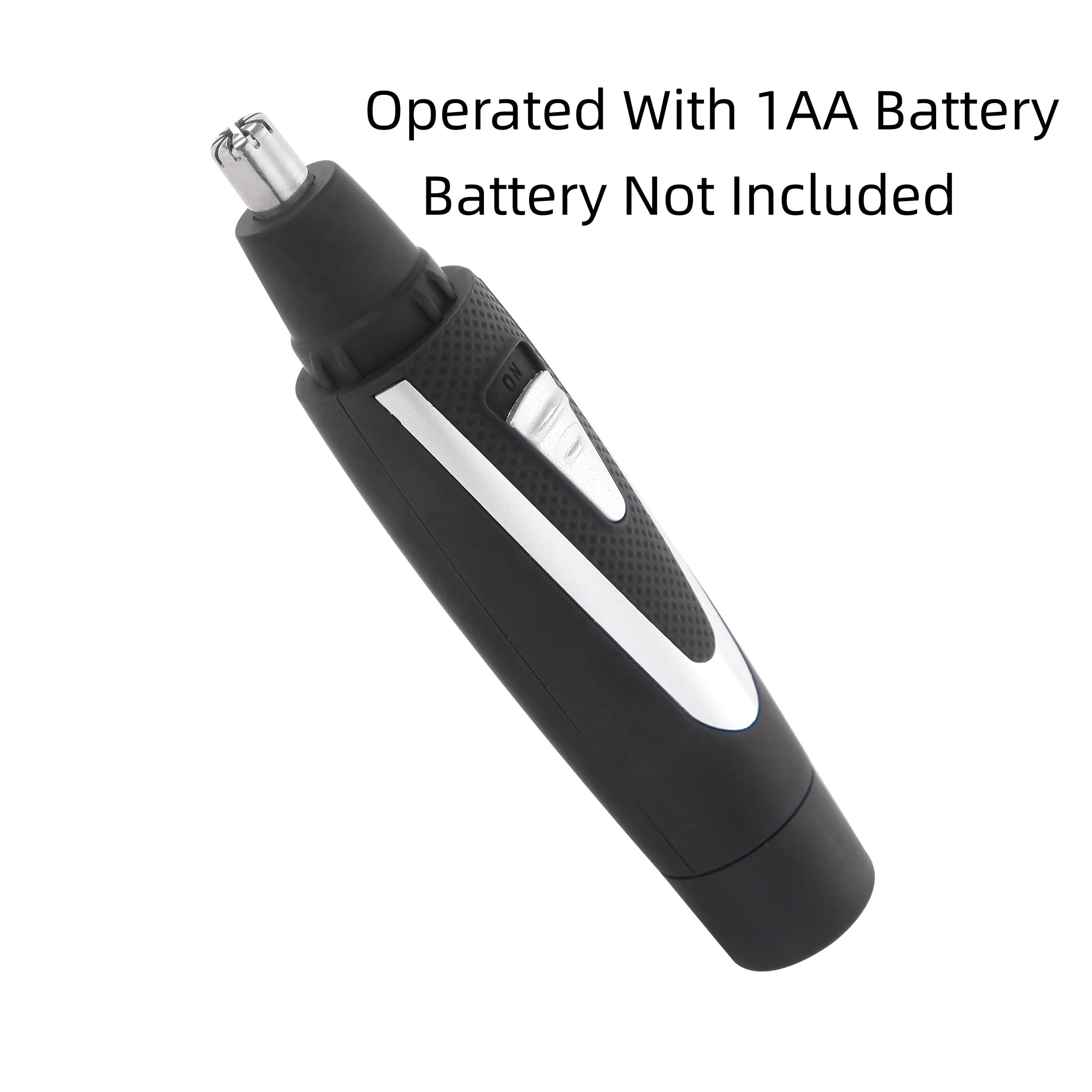 Ear and Nose Hair Trimmer Clippers: 2026 Professional Painless Eyebrow & Facial Hair Trimmers Remover for Men Women, Battery-Operated Nasal Clipper, Dual Edge Waterproof Blades for Easy Clean, Black