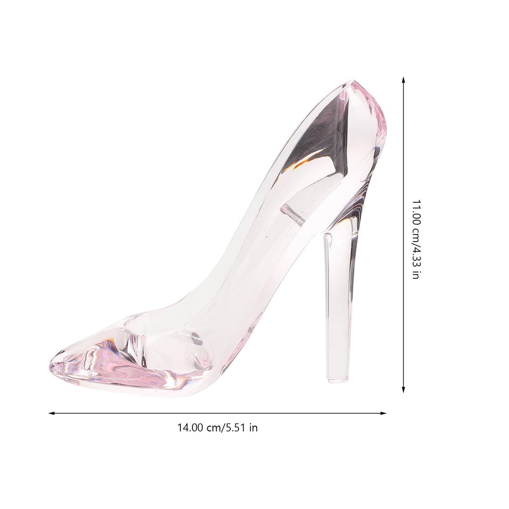 4pcs Princess High Heel Shoe Statue Wedding Heels Table Decorations Clear Christmas Ornaments Princess Inspired Crystal High Heel Collectible Mini Princess Shoes Glass Acrylic