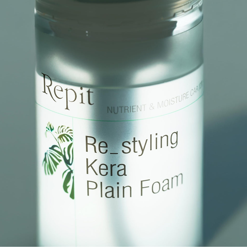 Repit Kera Plain Foam, Keratin Defining Mousse – Lightweight Volume & Flexible Hold with Keratin, 150g | RepitUSA