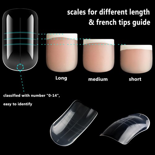 Fcozpjk 300PCS Toenail Extension Dual Form for Poly Gel, Full Cover Square French Tips Reusable Molds for Pedicure Nail Art Builder Tools with Brush Nail File Separators Salon Supplies