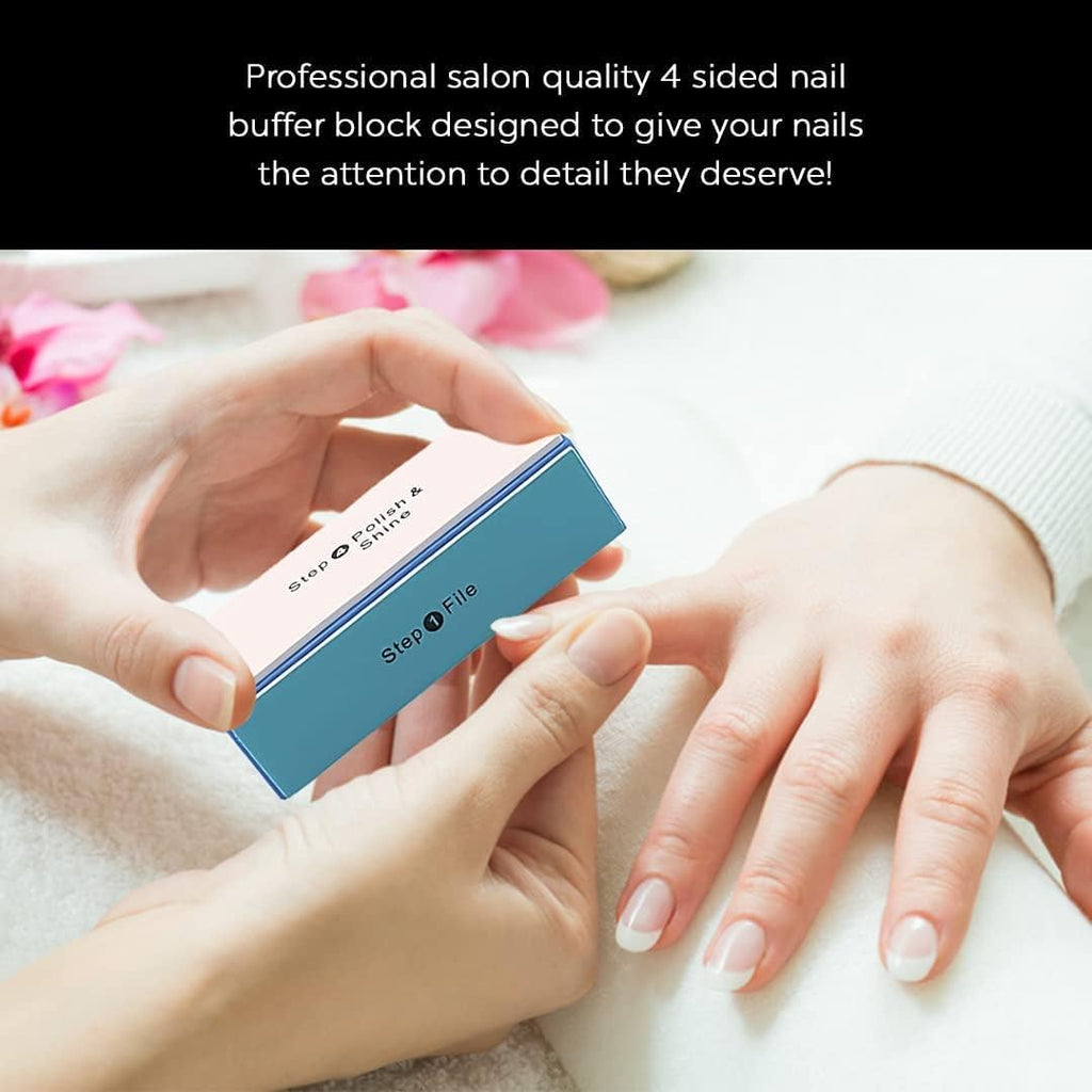 WEILUSI 4 Ways Nail Buffer Block Nail Files and Buffers, Nail Shine Buffers Blocks Files Sanding Polisher Smooth & Buff & Shine Manicure Buffer Tools Kit for Nail Art Care 6PCS