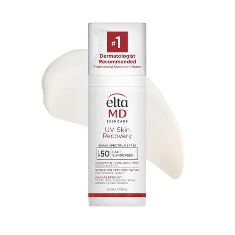 EltaMD UV Skin Recovery Face Sunscreen - All Mineral SPF 50, Zinc Oxide Formula for Sensitive Skin