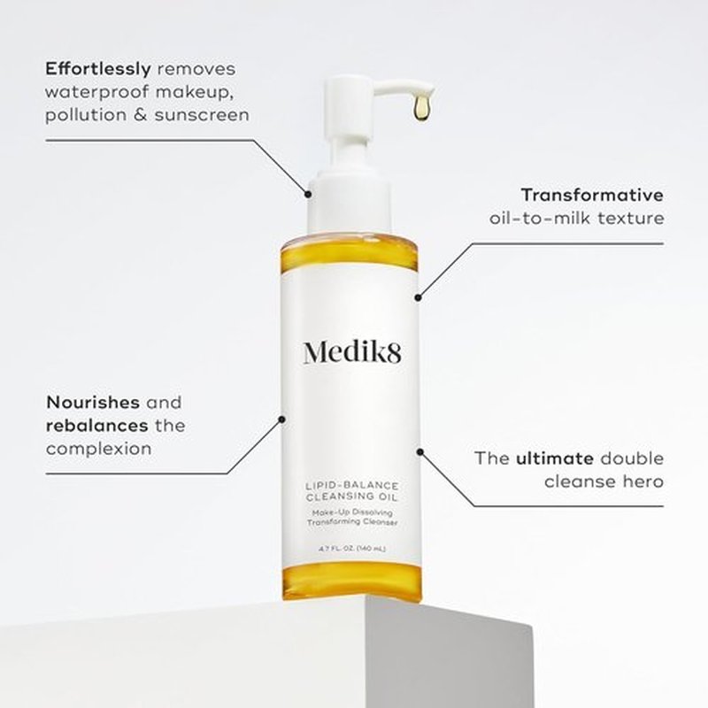 Medik8 Lipid-Balance Cleansing Oil - Transform Your Skin with Radiant Facial Cleanser - 4.7 oz