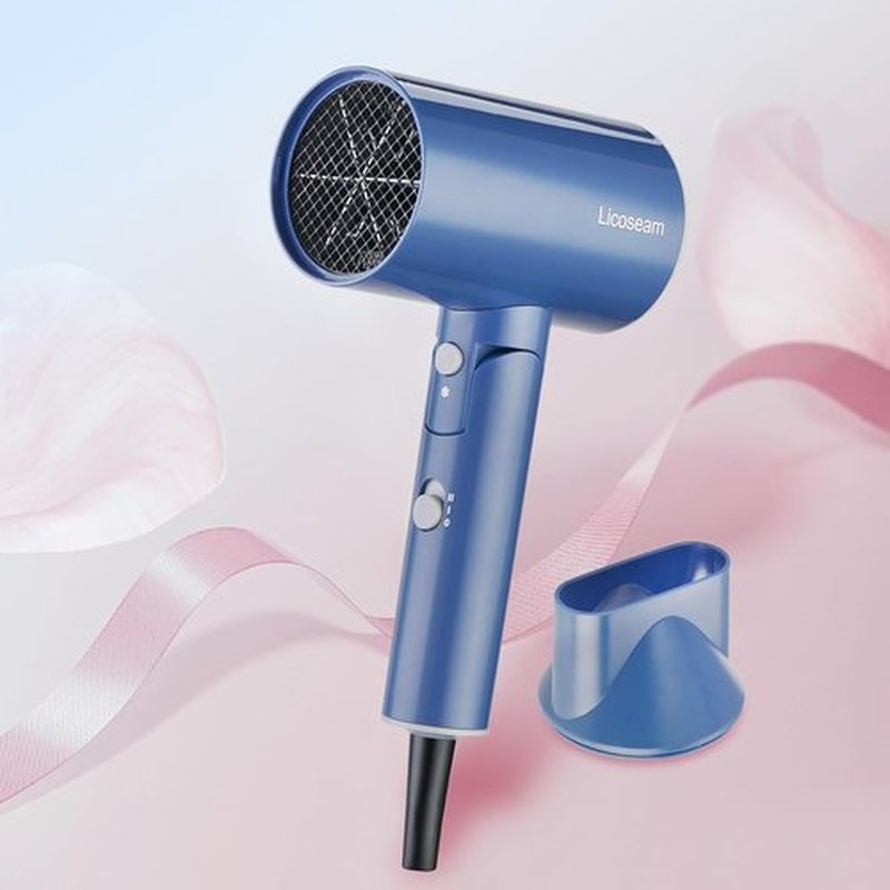Skiennix 1600W Compact Hair Dryer - Fast Drying & Foldable Design | Stylish Blue Color