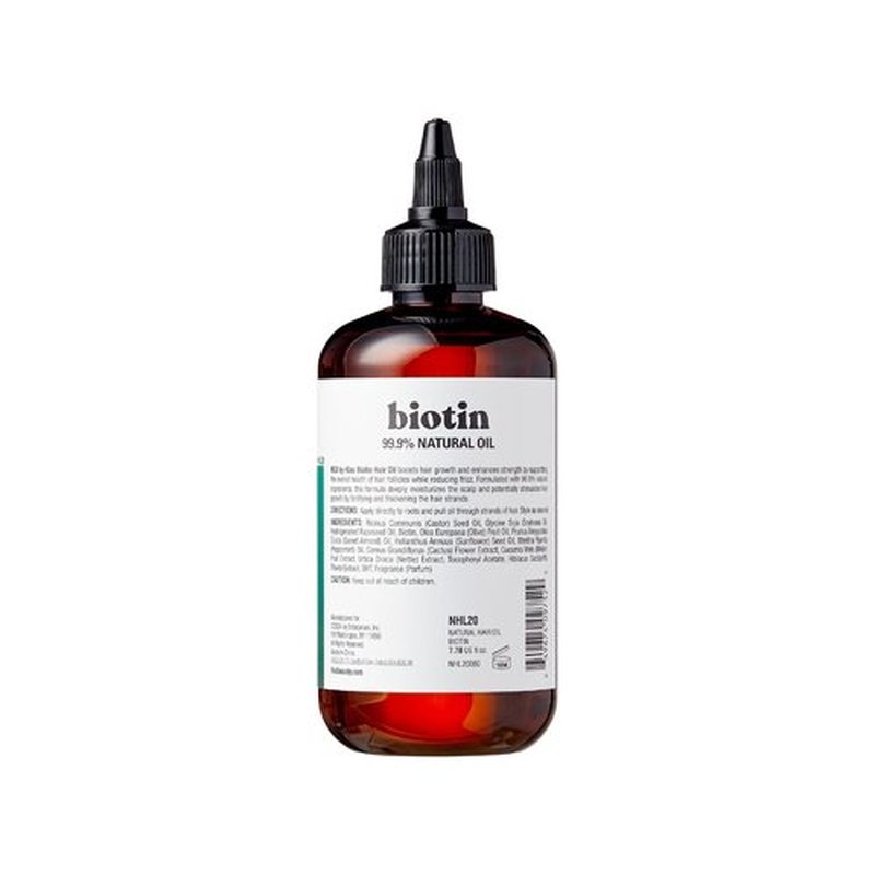 Red by Kiss Hair Oil Treatment, 99.9% Natural Organic Vegan Oil Blend, Biotin Infused, 7.78 Fl Oz, Supports Hair Growth & Healthy, Shiny, Smooth Hair