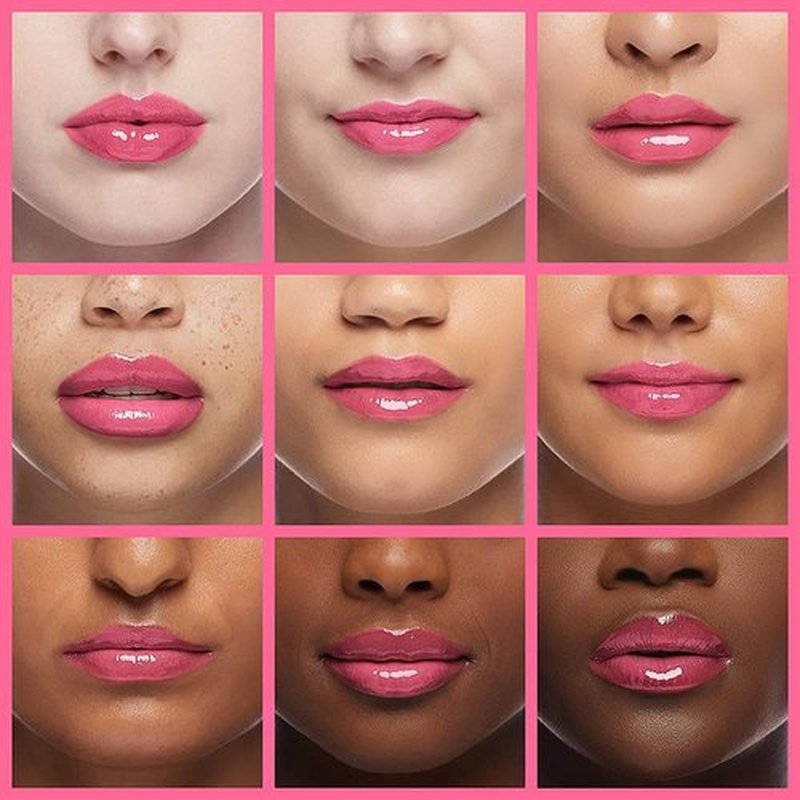 GECOMO 2PCS Hydrating Lip Glow Oil, Lip Oil Gloss Transparent Toot Tinted Nourishing Long Lasting Repairing Lightening Lip Lines (RASPBERRY) 0.2 OZ