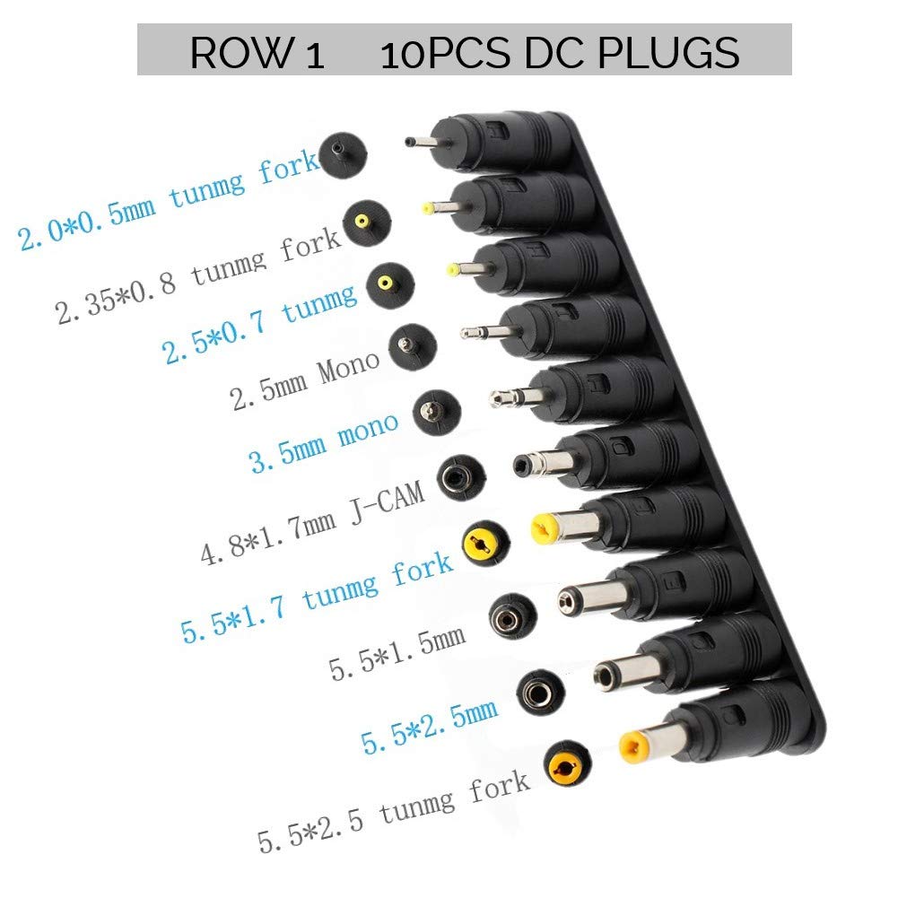 Universal DC Barrel Connectors 34pcs Kit for Loptop Charger DC Power Tips