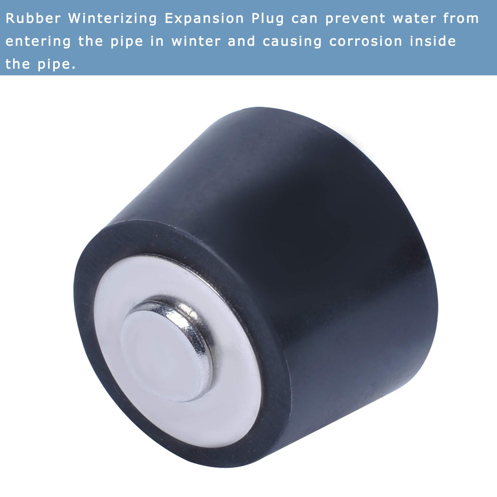 1 inch Pool Winterizing Plug Premium 0.85" to 1",PVC/Steel Expansion Pipe Plug，Swimming Pool Winter Expansion Plugs with SS Screw, Stainless Steel Bolts Pack of 2