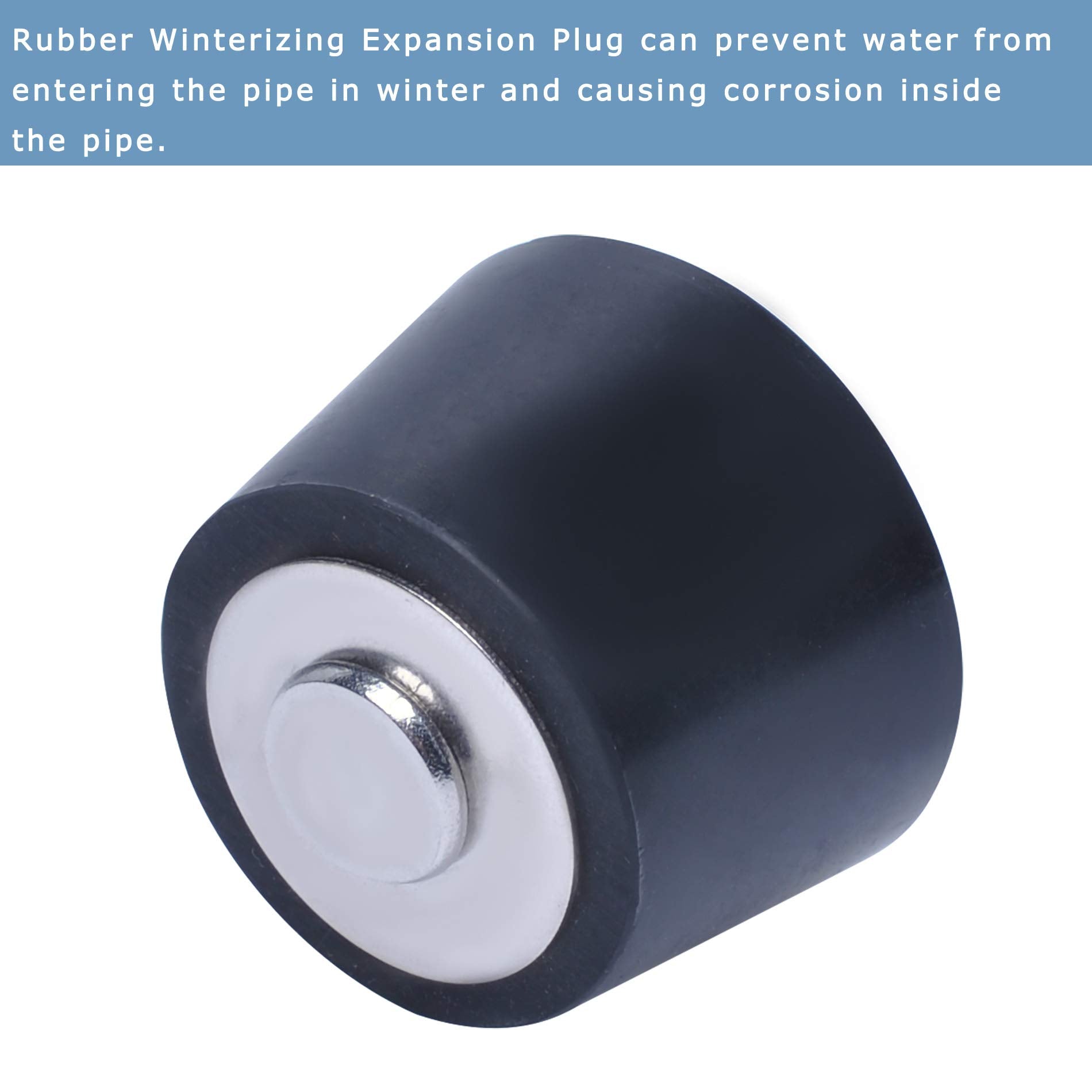1 inch Pool Winterizing Plug Premium 0.85" to 1",PVC/Steel Expansion Pipe Plug，Swimming Pool Winter Expansion Plugs with SS Screw, Stainless Steel Bolts Pack of 2