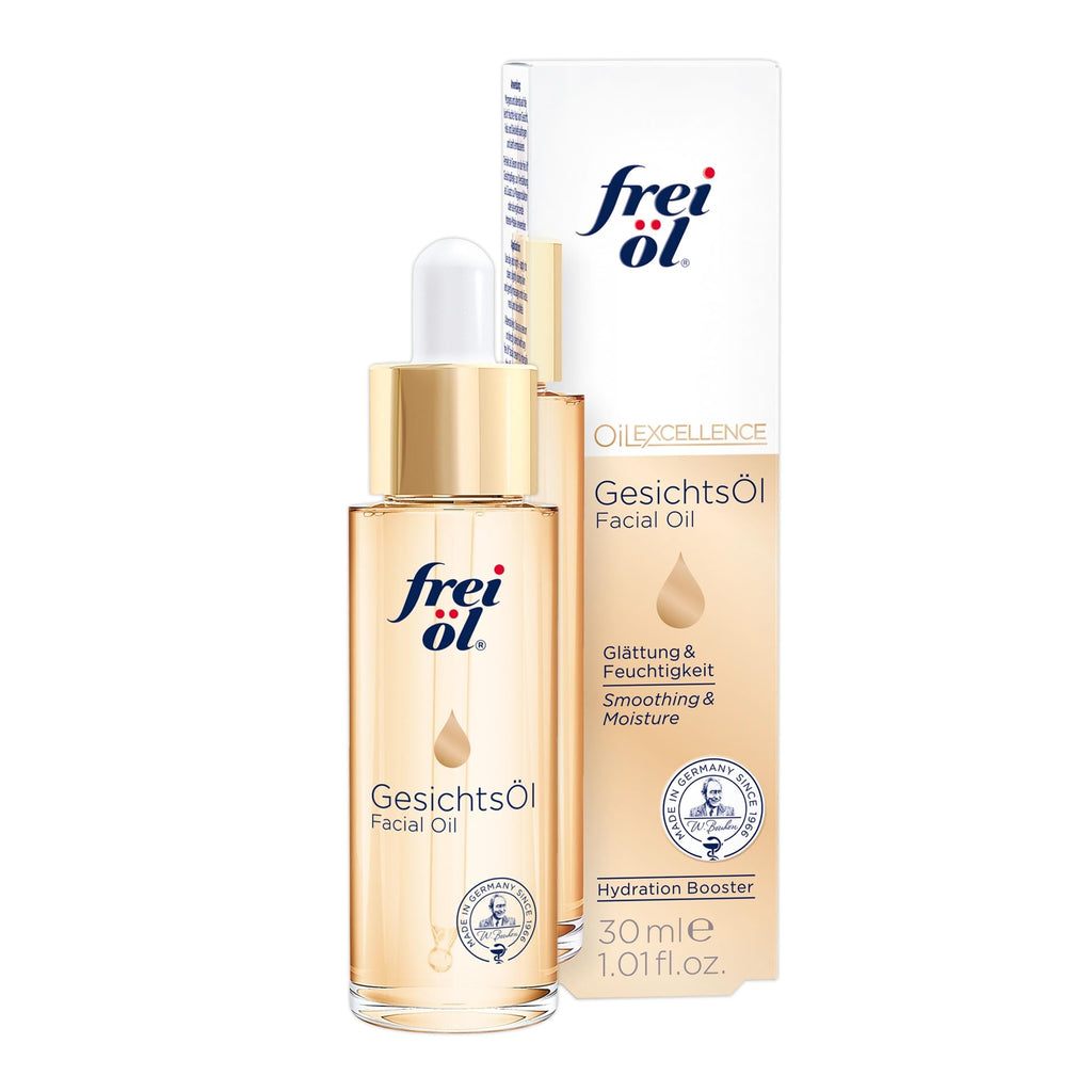 frei öl facial oil – visibly smooth skin – with vitamin E & omega-6 fatty acids – moisturising facial care – vegan – 30 ml / 1.01 fl oz