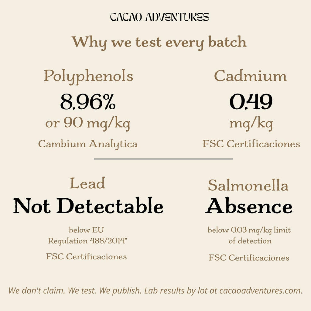 Cacao Adventures Ceremonial Grade Cacao | 100% Pure | Dairy Free & Vegan | Unsweetened | Ethically sourced and sustainably grown |Vegan Peruvian| 8 oz