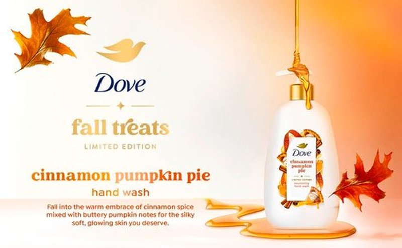 Dove Limited Edition Holiday Treats Liquid Hand Wash for Deep Nourishment Cinnamon Pumpkin Pie 12 oz