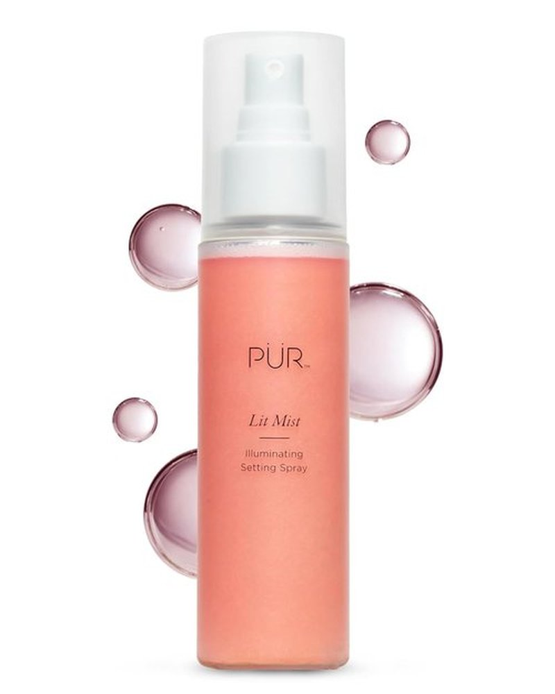 PÜR MINERALS Lit Mist Illuminating Setting Spray - Long-Lasting Makeup Finish | Lightweight Hydrating Primer for Dull Skin