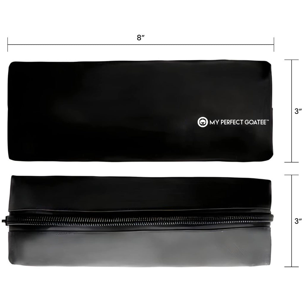 My Perfect Goatee Beard Travel Bag - Zippered Case for Trimmers & Accessories Black, 9x5x1 inches,