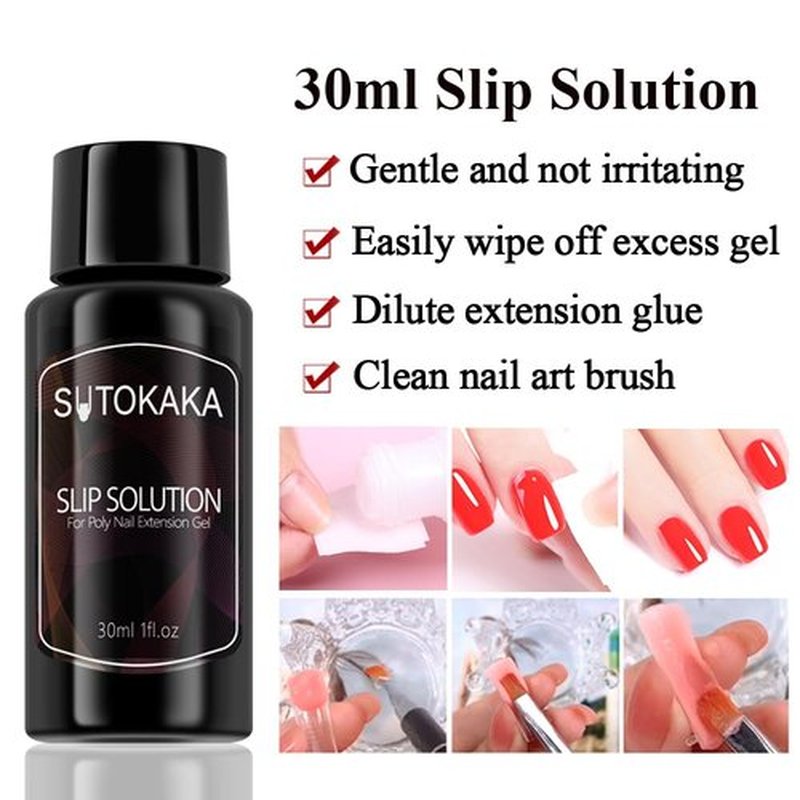 SUTOKAKA Poly Gel Nail Kit, 3 Colors White Nude Pink with Slip Solution Dual Nail Forms Dual-Ended Brush, Builder Gel Enhancement Starter Kit for Manicure DIY Salon Home Use
