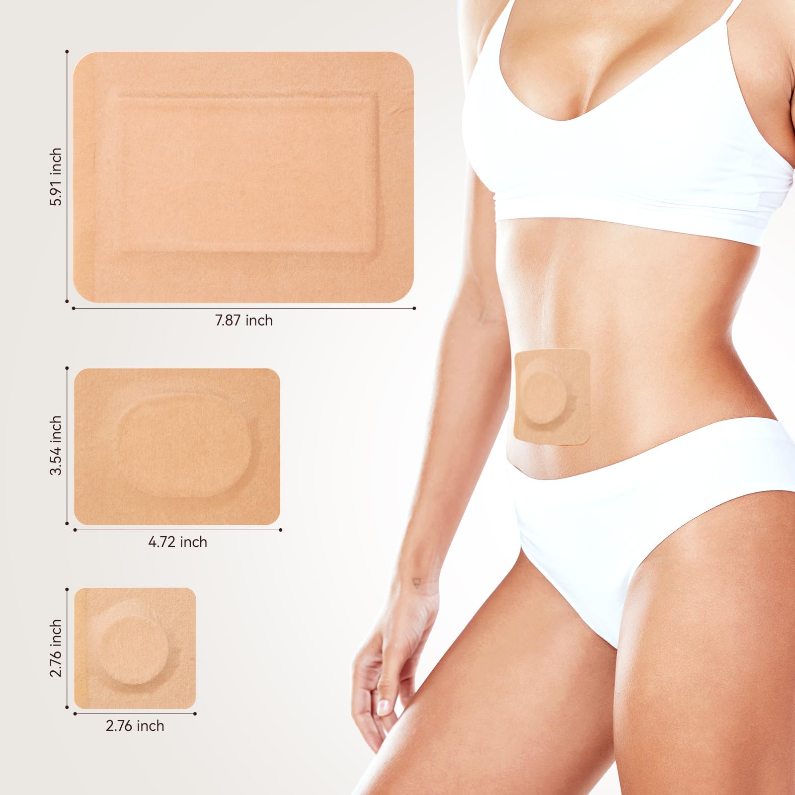 30Pcs Castor Oil Pack Wrap, Organic Cotton Castor Oil Patches and 8oz Organic Castor Oils Glass Bottle for Waist Knees Neck Belly Arms
