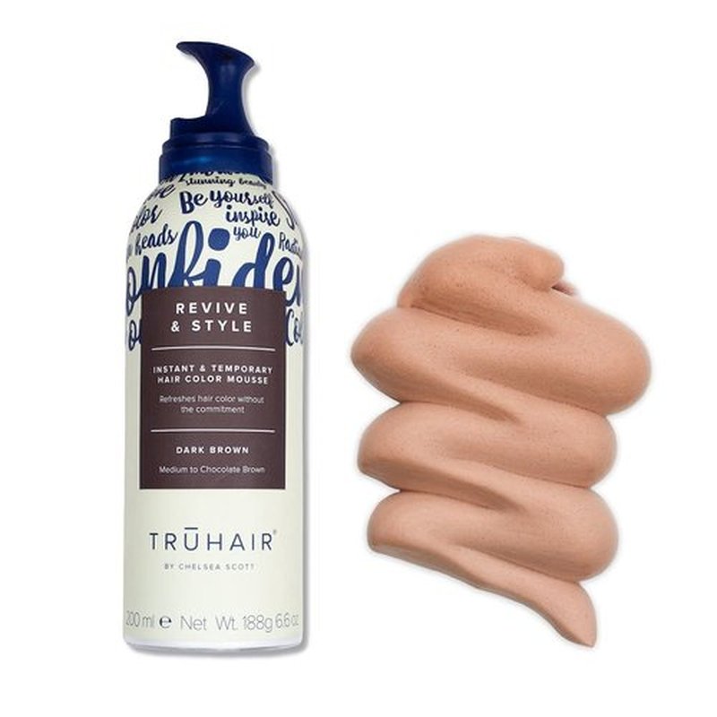 Truhair Revive And Style Color Mousse - Dark Brown Hair Color & Styling Solution