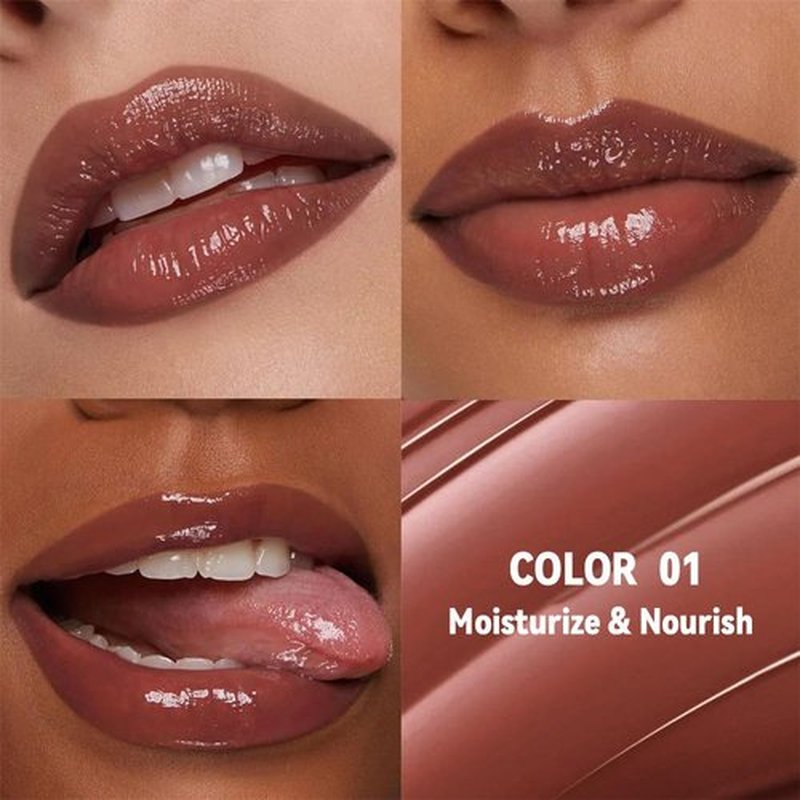 FeiCuiYun Brown Honey Tinted Lip Stain - Sheer Hydrating Lip Balm & Gloss for All Skin Tones