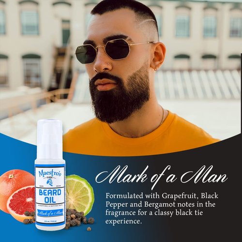 Maestro's Classic Beard Oil - High-Shine Moisturizing & Taming for All Beard Types | 2 Ounce