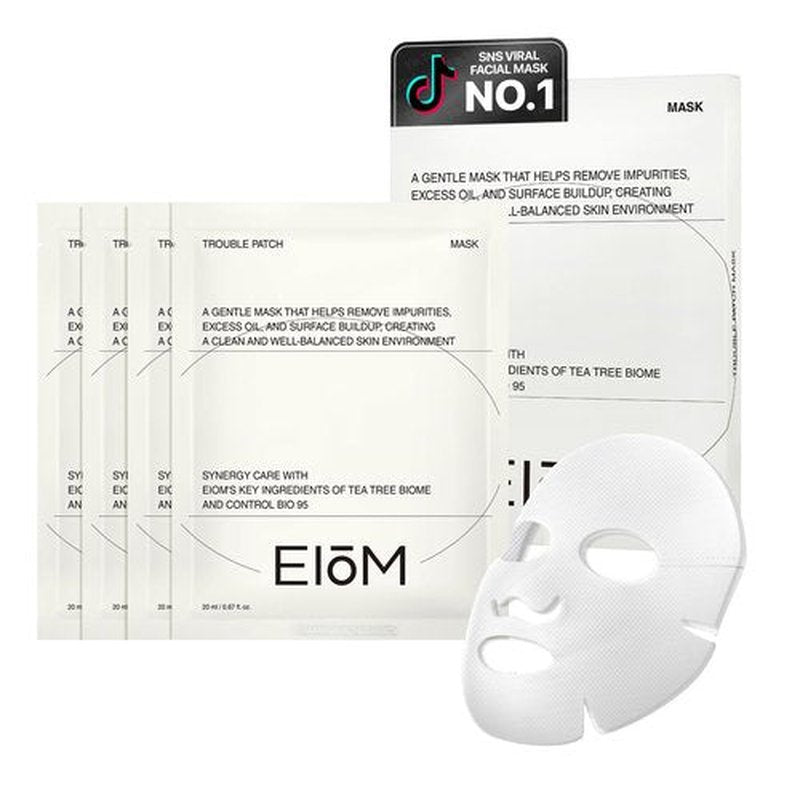 Trouble Patch Mask - Hydrocolloid Acne Face Mask for Pimple-Prone Skin | Oil Absorbing & Buildup Control (20ml x 4)