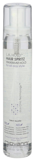 GIOVANNI L.A. Hold Hair Spritz - Lightweight Maximum Hold Styling Spray, Sulfate Free - 5 oz