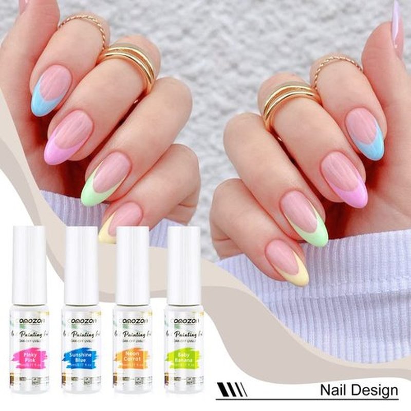 Gel Polish Gel Liner Nail Polish Set-12 Colors Gel Nail Art Polish for Swirl French Nails, Built-in Thin Brush in Bottle for Nail Art Painting Drawing Nail Designs Polish, Gift Set for Women Girls