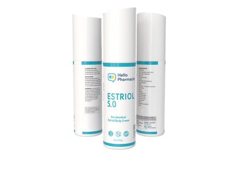 HelloPharmacist Natural Bioidentical Estriol 5.0 Professional Cream for Women - Menopause Support - Added Moisturizers & Hyaluronic Acid - 3 Ounces - Trusted Brand
