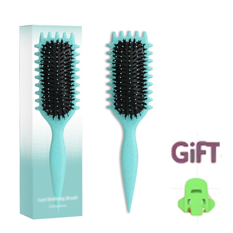 xiangwenlan Green 1 PS, Curly Hair Brush and Styling Brush for women and men, fitting all hair style.