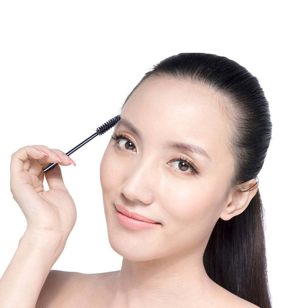 BTYMS 100 Pcs Disposable Eyelash Spoolies Brush Mascara Applicator Lash Wand Lashes Brush Eyebrow Spooly for Extension