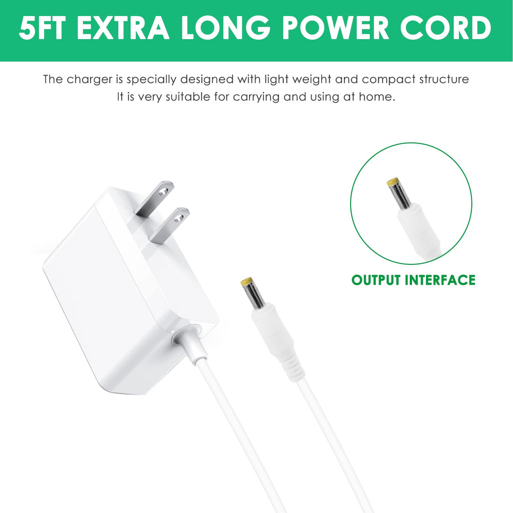 Mrgru Replacement Power Cord for Skylight Calendar 860004165262 Compatible with Skylight 15 inch Wall Planner Digital Calendar & Chore Chart Charger Power Adapter (Only for 12V)