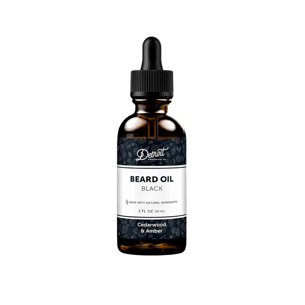 Detroit Grooming Co. Beard Oil (2oz) - Cedarwood & Amber - Premium Nourishing Formula with Sweet Almond Oil & Vitamin E - Men's Beard Softener & Moisturizer - Double Size