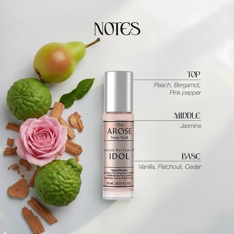Idole Perfume Oil - Alcohol-Free, Vegan Fragrance | Long-Lasting Travel Size (20ml)