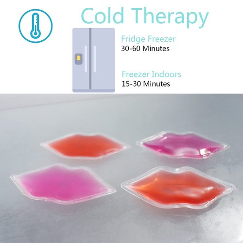 Lip Shaped Ice Pack for Post-Procedure Swelling & Bruising,Reusable Gel Cold Compress for Soothing Relief After Lip Filler,Injections,Small & Flexible for Face & Eyes