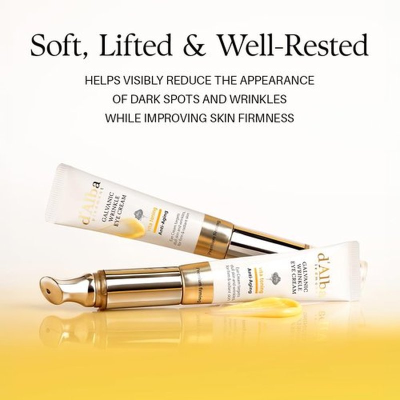 d'alba Piedmont Vita Toning Galvanic Eye Cream - Hydrating & Firming with White Truffle, Collagen & Vitamin C | 0.51 fl oz