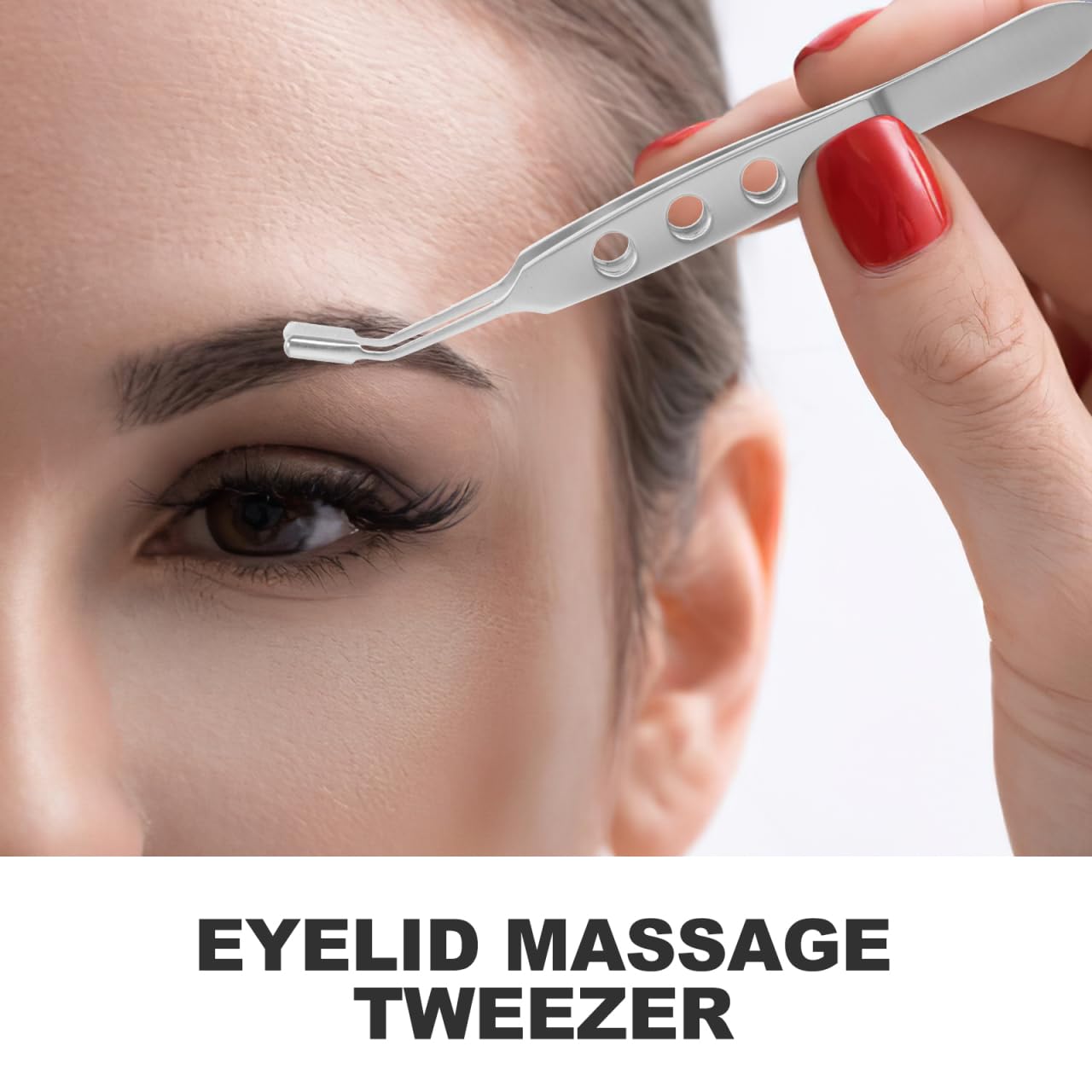 Beaupretty 4.13 Inch Stainless Steel Meibomian Gland Expressor Eyelid Massage Tweezers Tool for Eye Care and Blocked Gland Relief