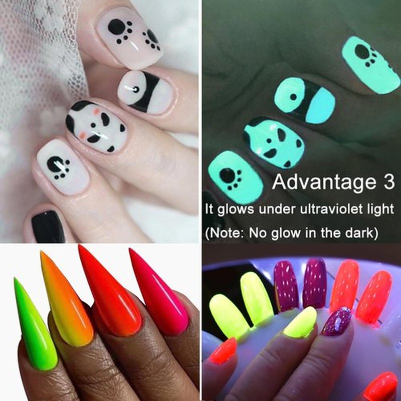 UARUOGP 12 Boxes 240G Big Capacity Nail Pigment Powder Neon Phosphor Pigment Powder Set Fluorescent Nail Glitter Gel Polish 12 Colors Super Bright Neon for Nails Pigments Dust Ultrafine