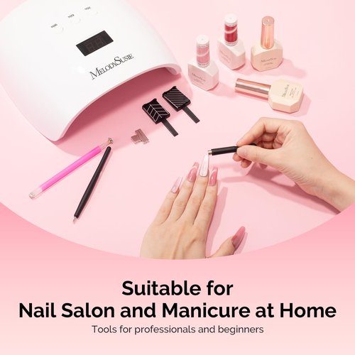 MelodySusie Nail Magnet Set, 21PCS Cat Eye Gel Nail Polish Magnets, Round Square Double Ended Magnet Stick, Cat Eye Magnet for Nails, Strong Magnetic Nail Polish Magnets Nail Design Tools