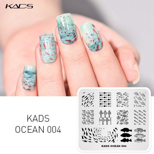 KADS Nail Art Stamp Plate - Ocean Sea Mermaid Series Nail Stamping Plate Template Image DIY Decoration Tool